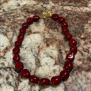 JKL Beaded Necklace with Gold Clasp